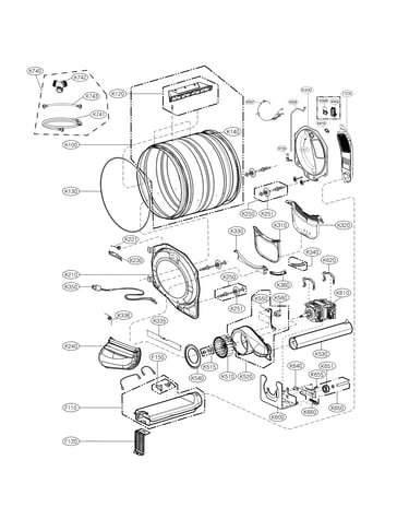 Drum and motor assembly