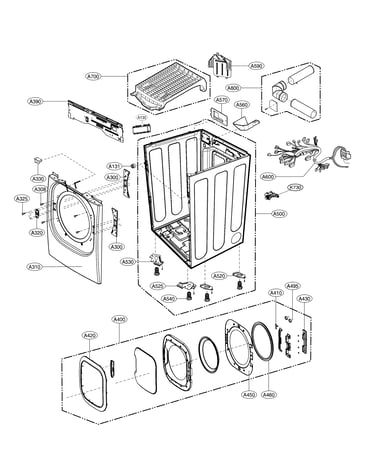 Cabinet and door assembly