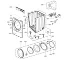 LG DLG3181W/00 cabinet and door assembly diagram