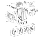 LG DLGX4371K/00 cabinet and door assembly diagram