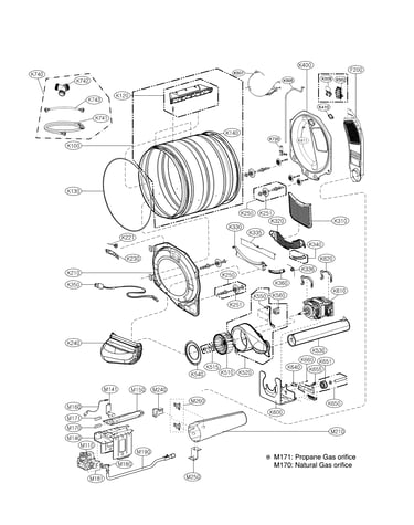 Drum and motor assembly