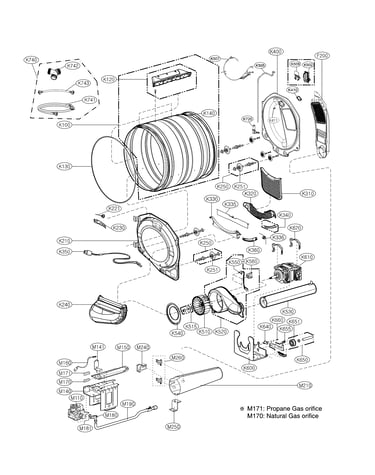 Drum and motor assembly