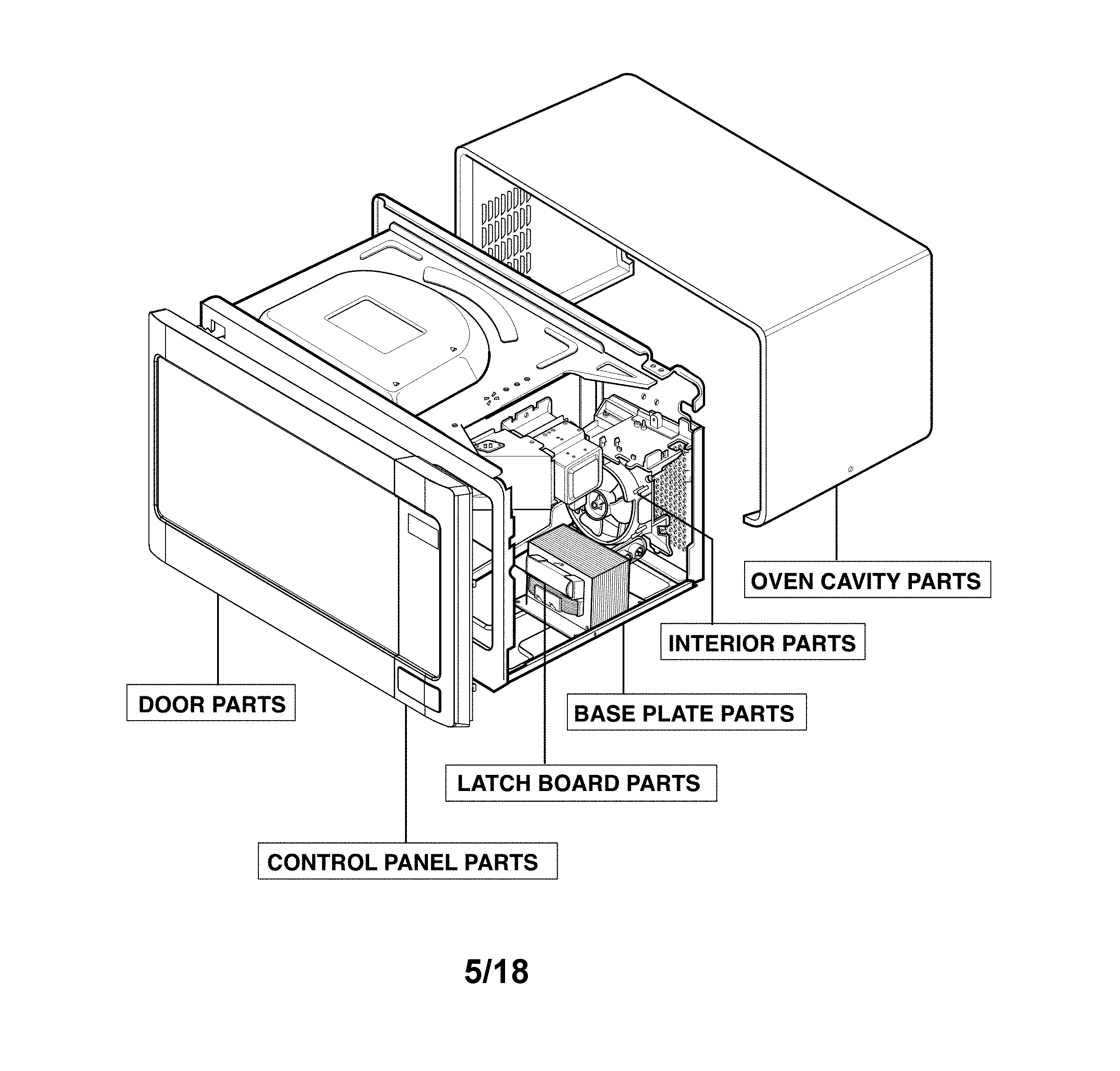 Exploded cabinet