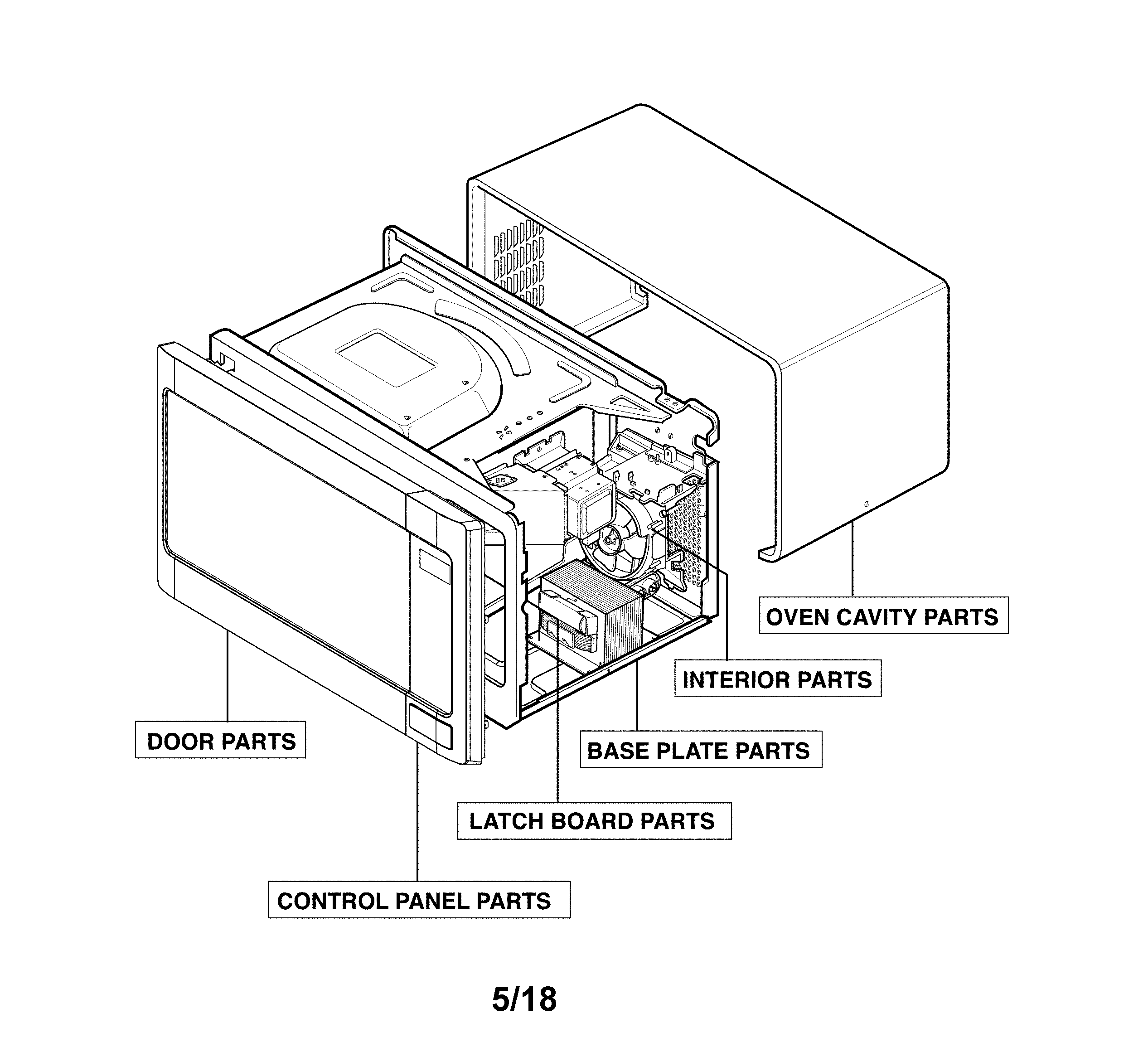 Exploded cabinet
