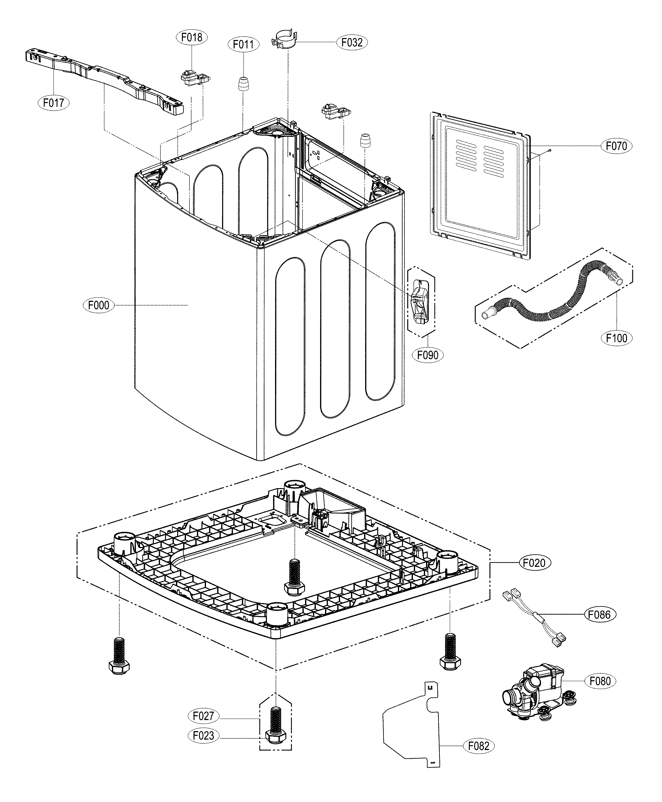 Outer case parts