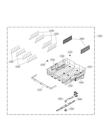 Upper rack parts