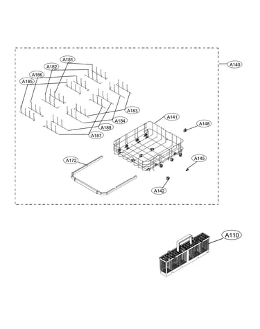 Lower rack parts