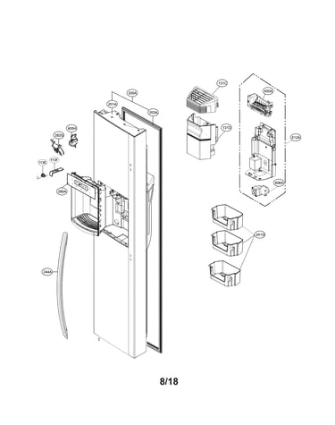 Freezer door parts