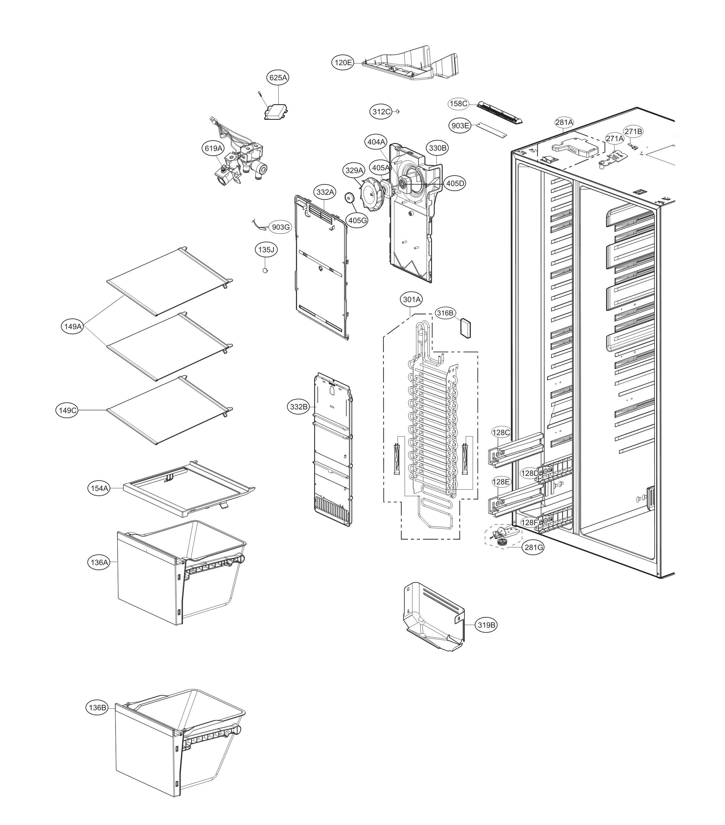 Freezer parts