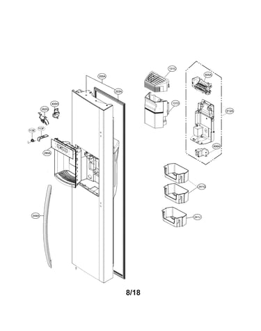 Freezer door parts