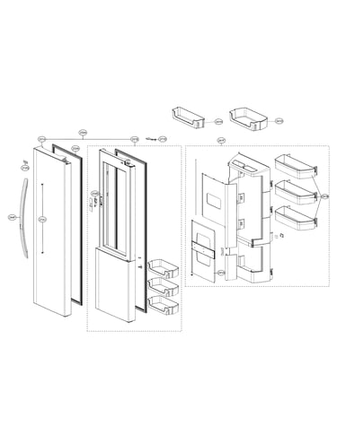 Refrigerator door parts