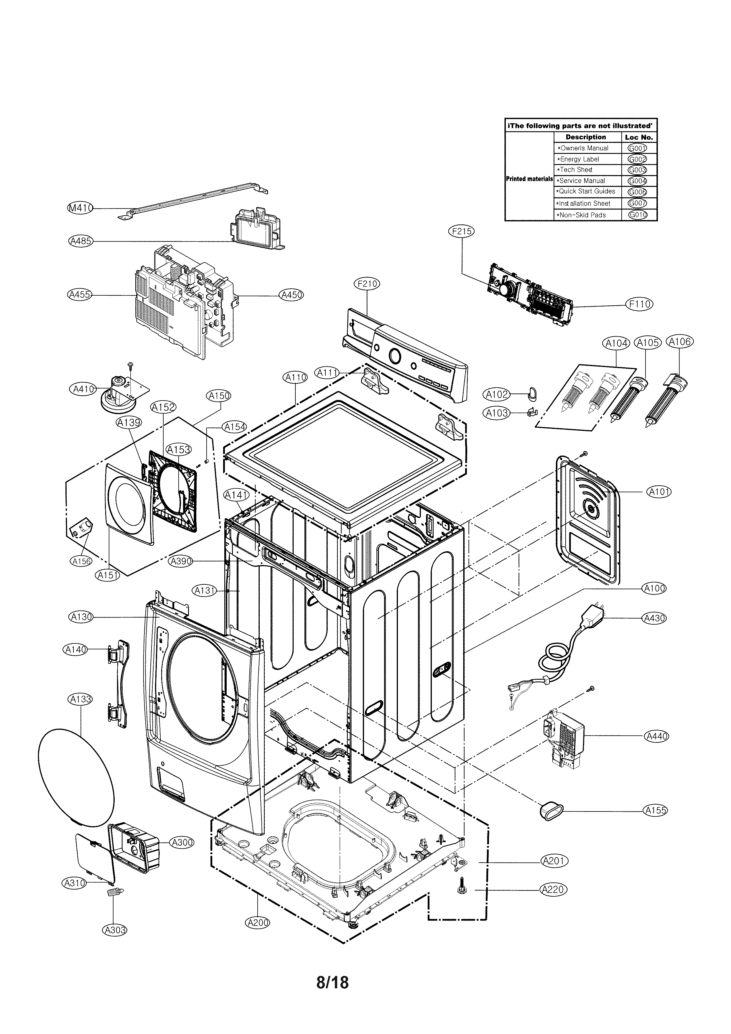 Cabinet and door parts