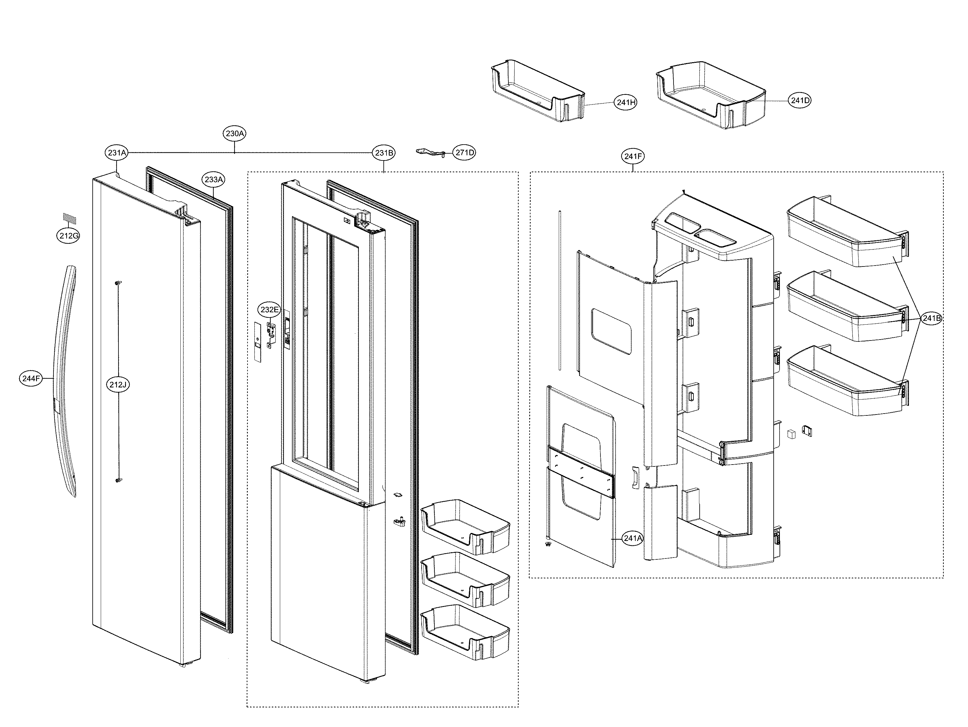 Refrigerator door