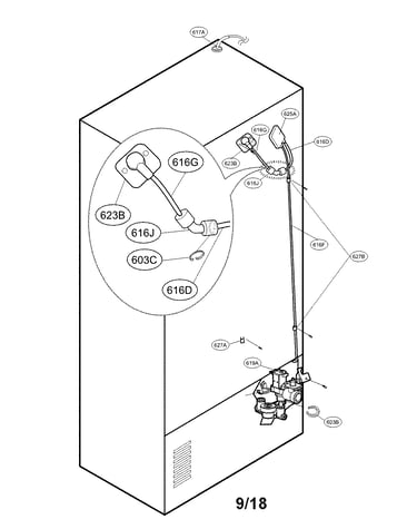 Valve and water tube parts