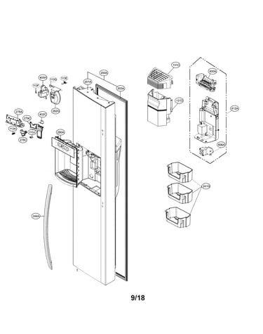 Freezer door parts