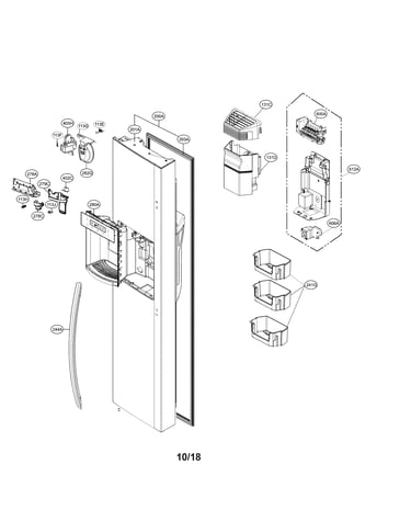 Freezer door parts
