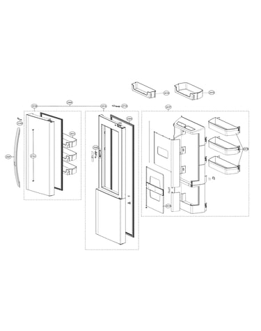 Refrigerator door parts