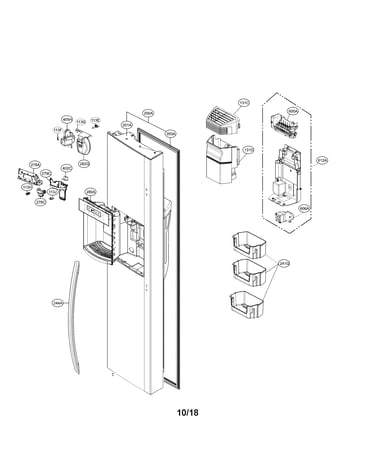 Freezer door parts