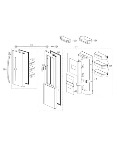 Refrigerator door parts