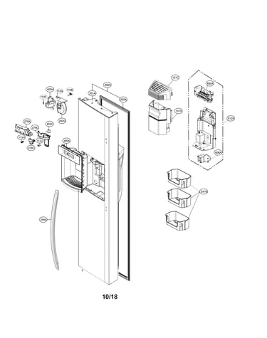 Freezer door parts