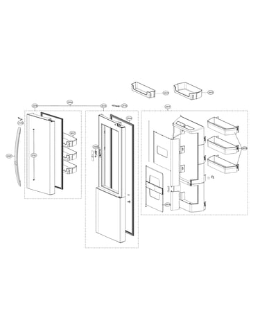 Refrigerator door parts