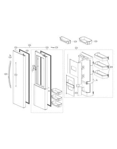 Refrigerator door parts