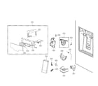 Kenmore Elite 79574302810 dispenser parts diagram