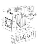 Cabinet and door part