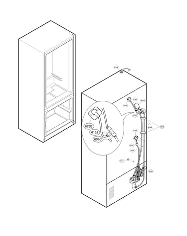 Valve and water tube parts