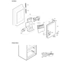 LG LFX25973ST/05 ice maker and ice bin parts diagram