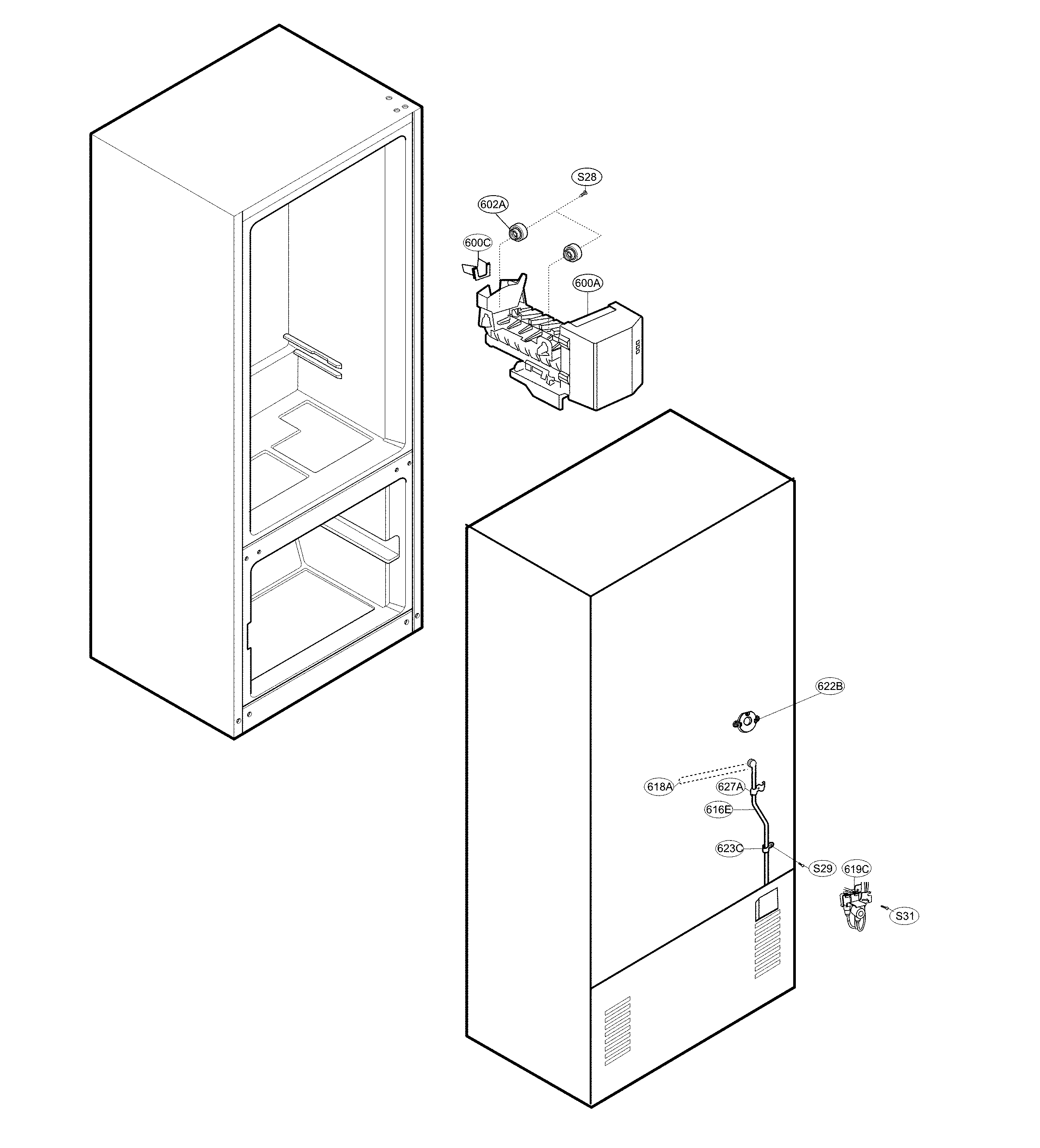 Water and icemaker parts