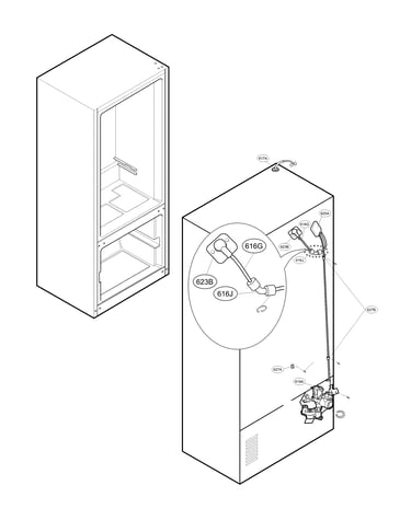 Valve and water tube parts