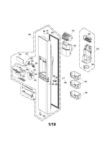Freezer door parts