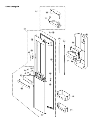 Refrigerator door parts