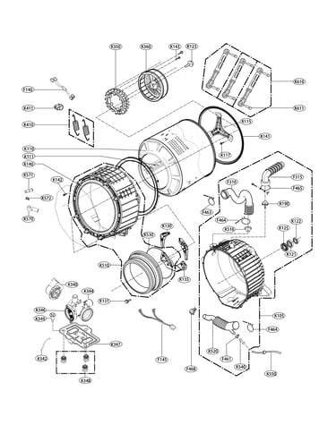 Drum and tub assembly