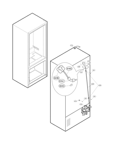 Valve & water tube parts