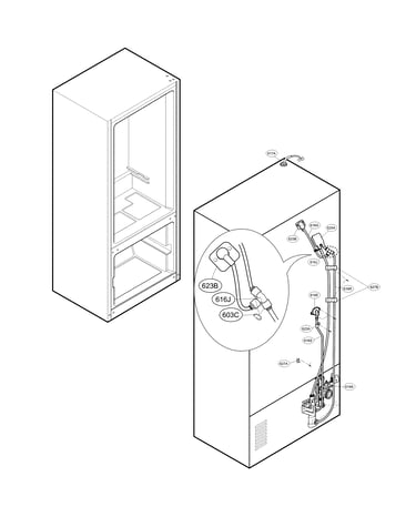 Valve & water tube parts
