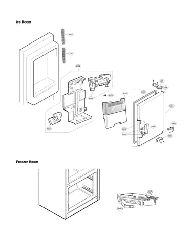Ice maker & ice bin parts
