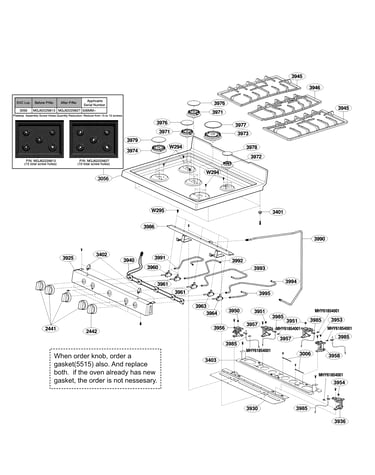 Cooktop parts