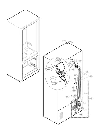 Valve & water tube parts