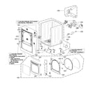 LG DLG1002W/00 cabinet and door assy diagram