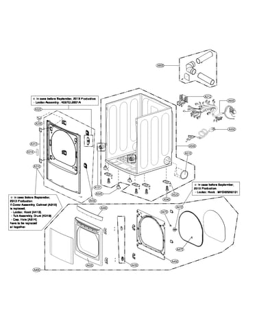 Cabinet and door assy