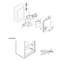 LG LFX29927ST/01 ice maker & ice bin parts diagram