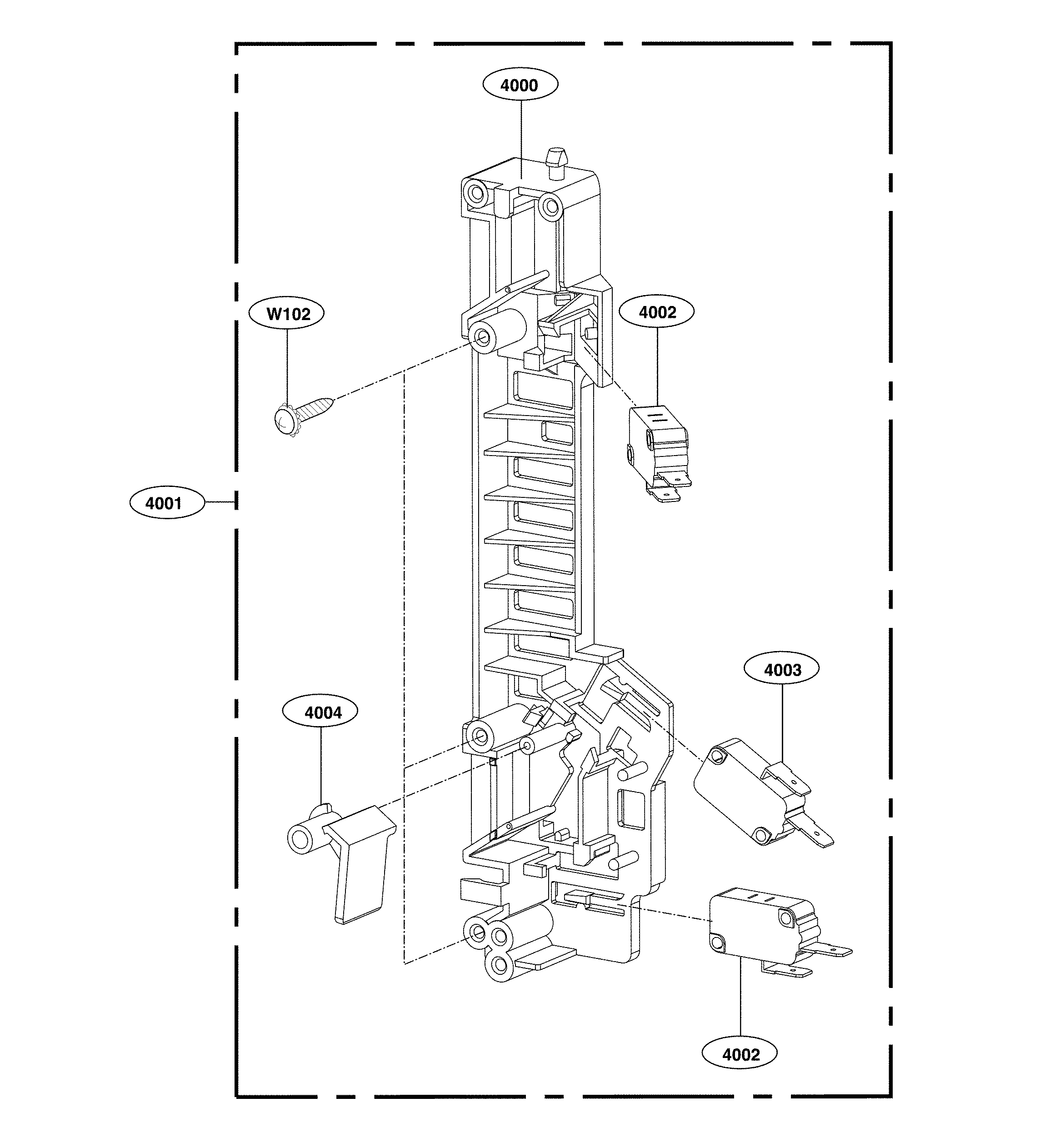 Latch board parts