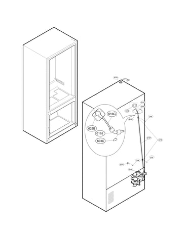 Valve & water tube parts