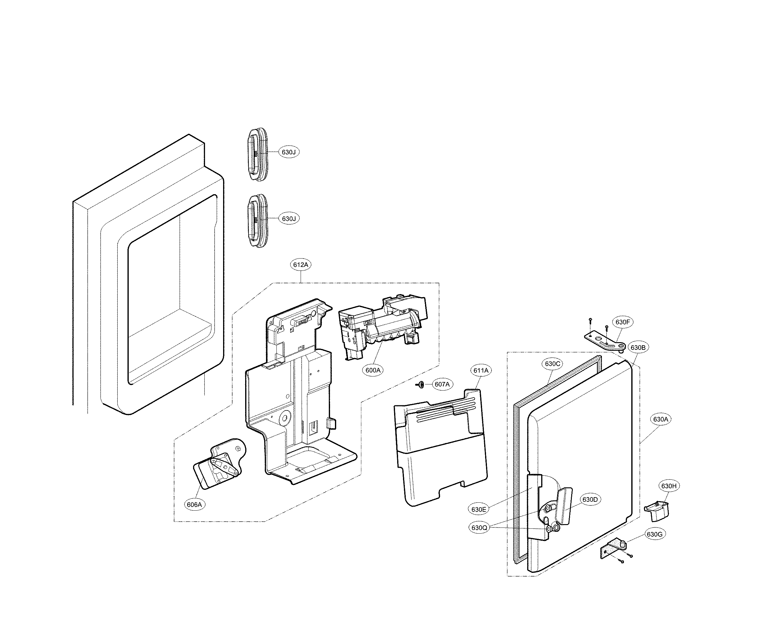 Ice maker & ice bin parts