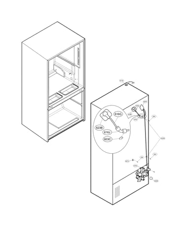 Valve & water tube parts