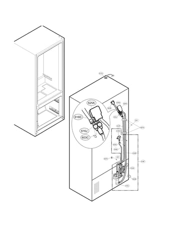 Valve & water tube parts