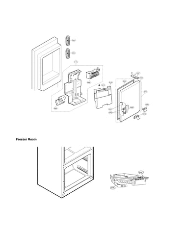 Ice maker & ice bin parts