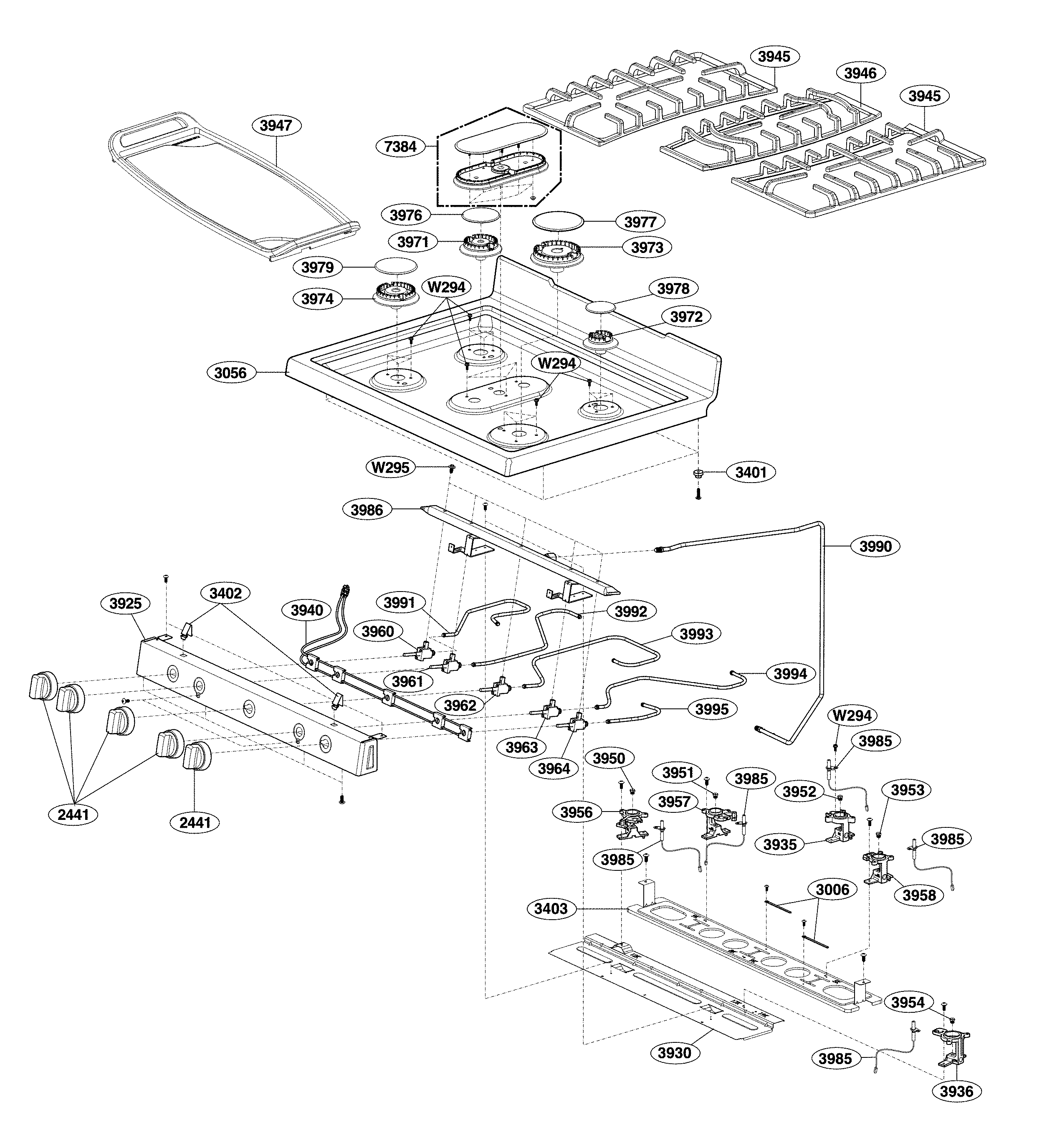 Cooktop parts